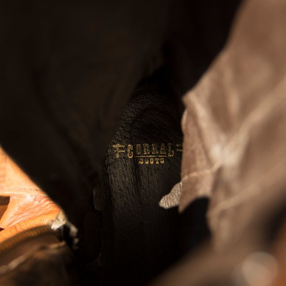 Distressed Cognac Straps and Zipper Boot by Corral 10 - Picture 8 of 9